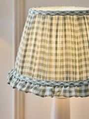Green Gingham Pleated Lamp Shade - Image 5 of 7