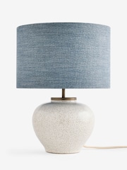 Blue Relaxed Linen Linen Lamp Shade - Image 7 of 8