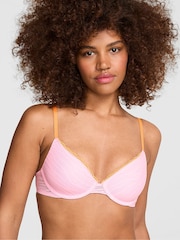 Victoria's Secret Pink Boardwalk Pink Lightly Lined Zebra Lace Bra - Image 1 of 2