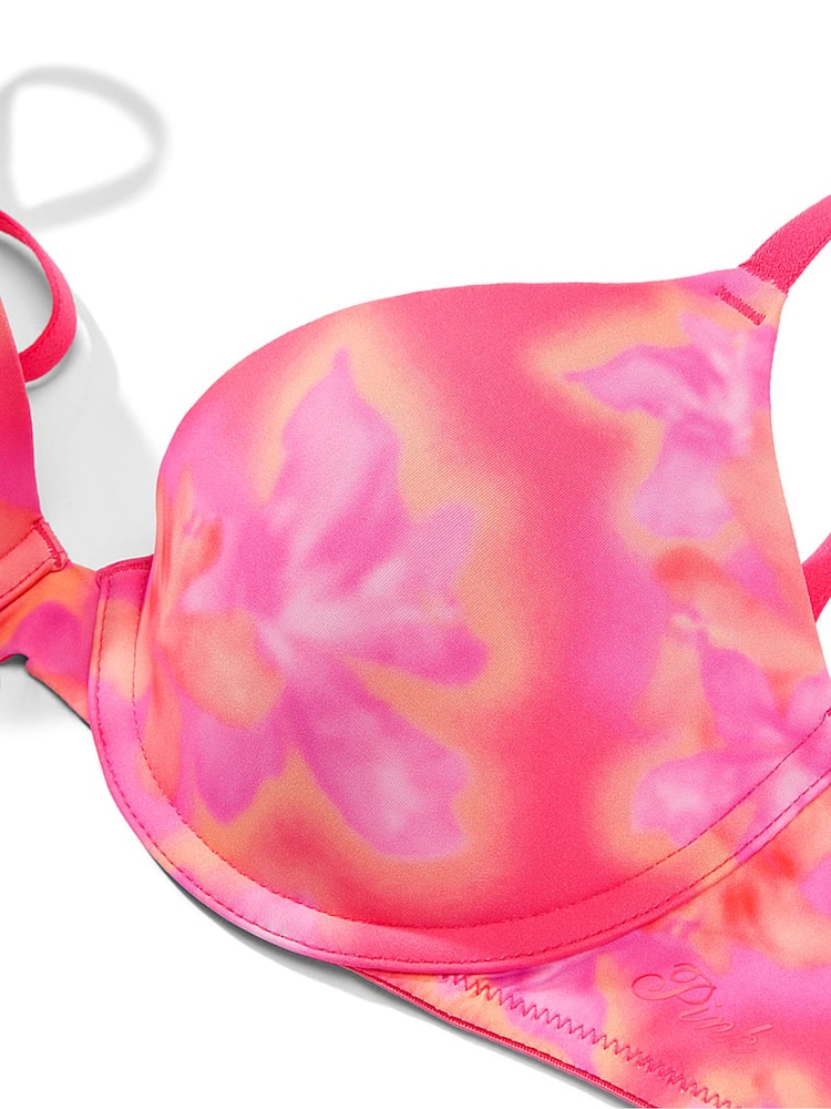 Victoria's Secret Pink Pink Hibiscus Lightly Lined Bra - Image 3 of 3