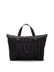 Victoria's Secret Black Jacquard Stripe Overnight Travel Bag - Image 2 of 3