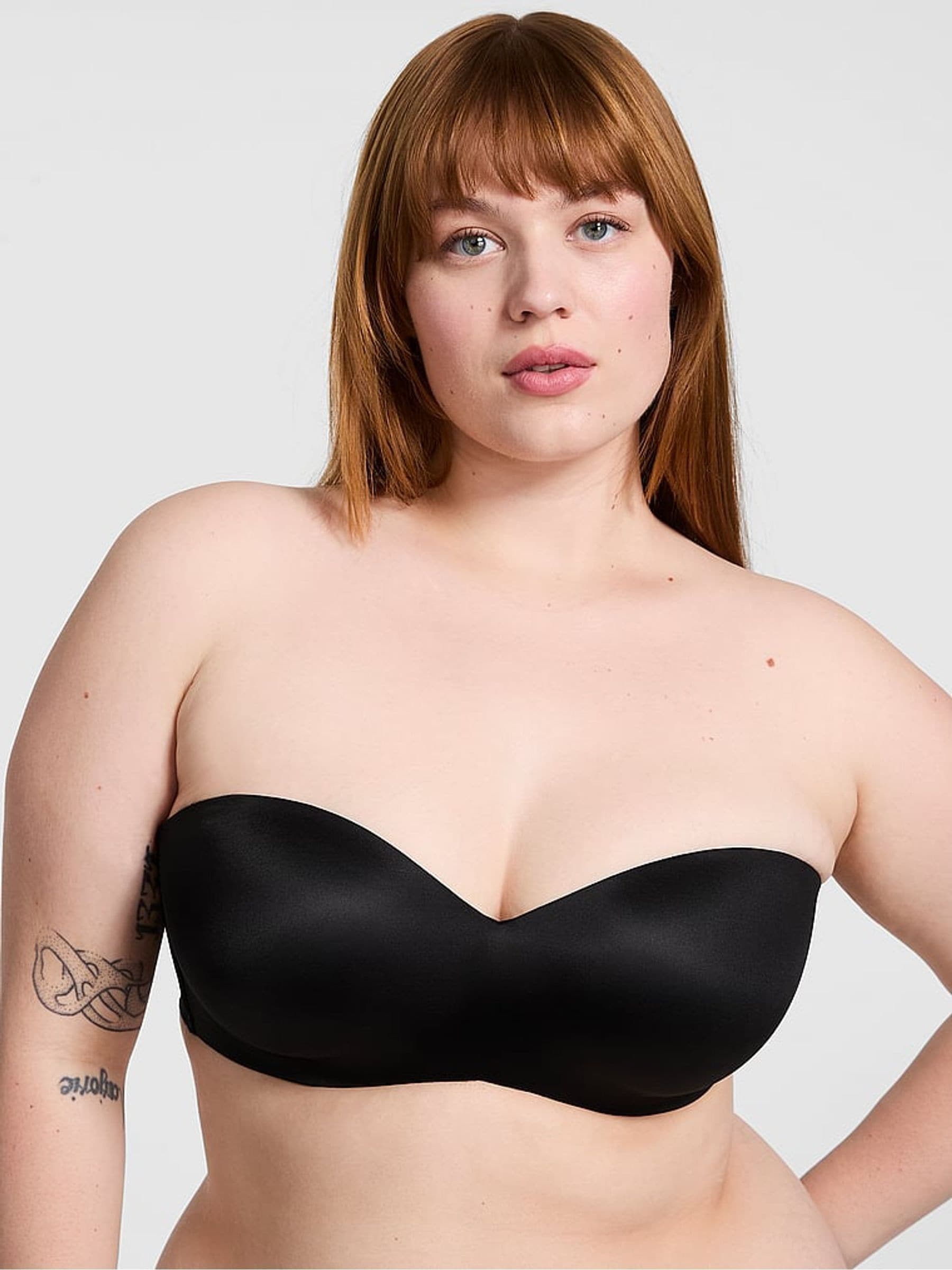 Victoria's Secret PINK Black Lightly Lined Strapless Multiway Bra