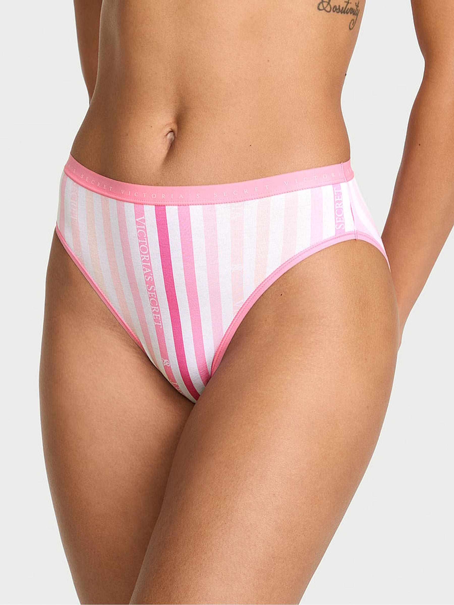 Victoria's Secret Pretty Blossom Pink Stripe Brief Knickers
