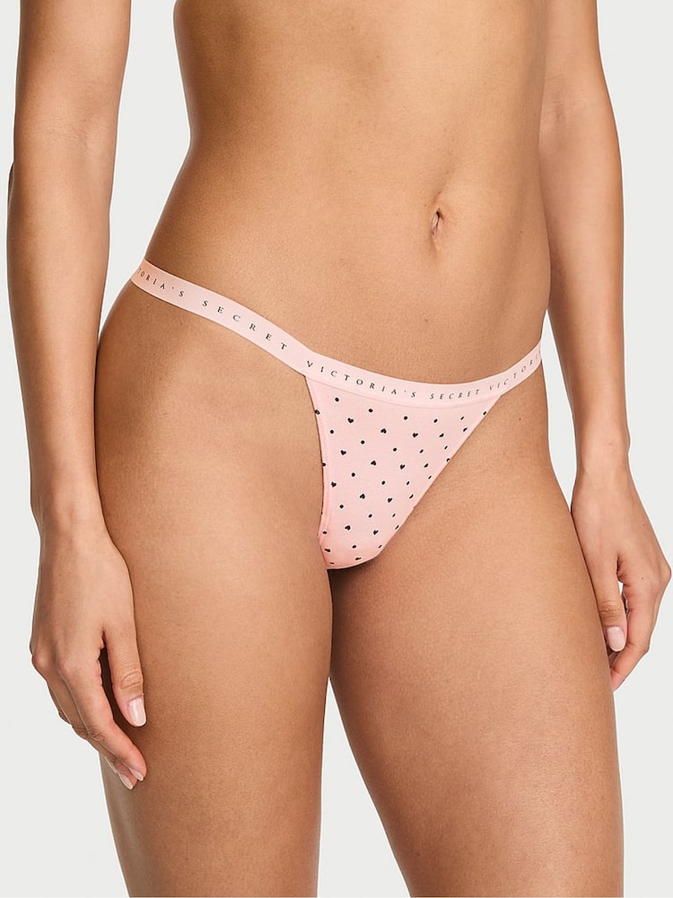 Victoria's Secret Angel Pink Hearts G String Knickers - Image 1 of 2 Victoria's Secret Angel Pink Hearts G String Knickers - Image 1 of 2