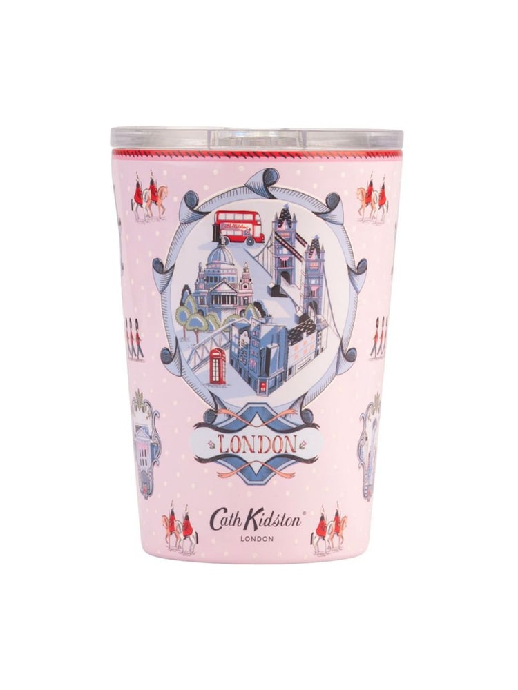 Cath Kidston Pink London Town Travel Mug 375ML - Image 1 of 3 Cath Kidston Pink London Town Travel Mug 375ML - Image 1 of 3