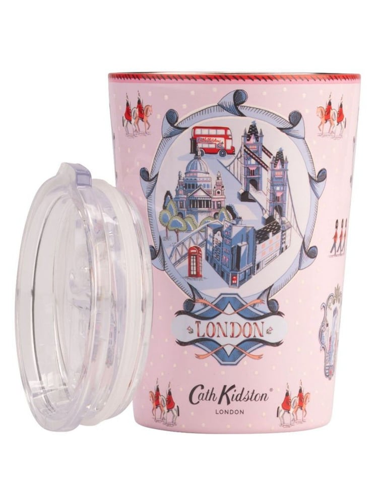 Cath Kidston Pink London Town Travel Mug 375ML - Image 3 of 3 Cath Kidston Pink London Town Travel Mug 375ML - Image 3 of 3