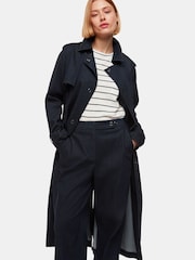 Whistles White Stripe Crew Neck Pocket Top - Image 3 of 5