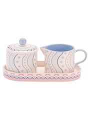 Cath Kidston Blue Spitalfields Silk Sugar & Milk Jug Set - Image 5 of 7
