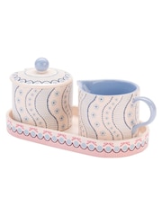 Cath Kidston Blue Spitalfields Silk Sugar & Milk Jug Set - Image 6 of 7