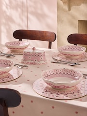 Cath Kidston Set of 4 Pink Spitalfields Silk Pasta Bowls - Image 1 of 5
