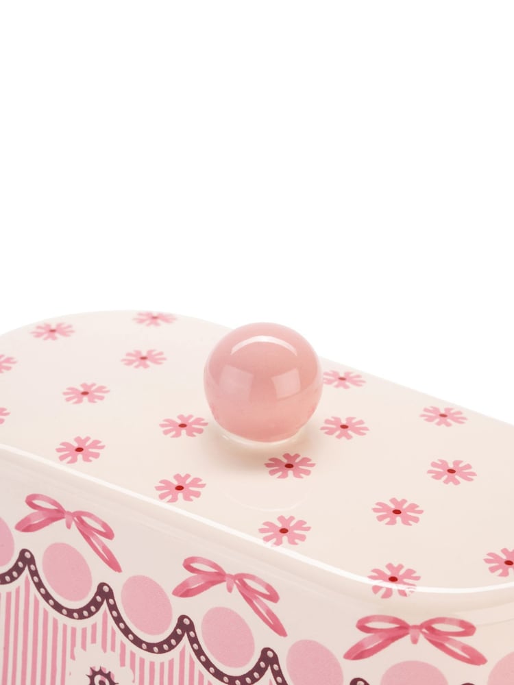 Cath Kidston Pink Spitalfields Silk Butter Dish - Image 4 of 4