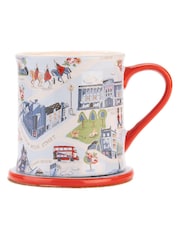 Cath Kidston Blue London Town Mug And Coaster Set - Image 1 of 4