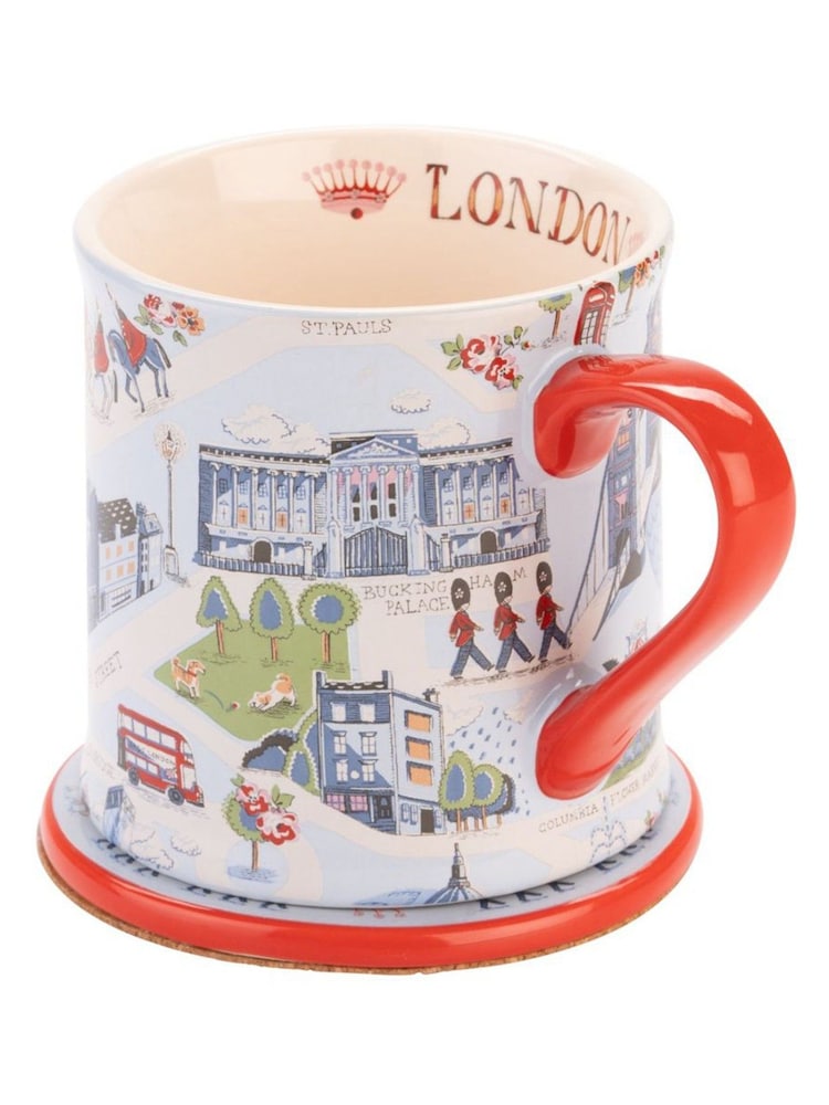 Cath Kidston Blue London Town Mug And Coaster Set - Image 2 of 4