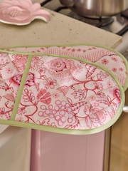 Cath Kidston Pink Spitalfields Silk Double Oven Gloves - Image 2 of 4