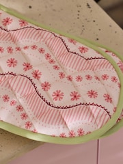 Cath Kidston Pink Spitalfields Silk Double Oven Gloves - Image 3 of 4