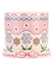 Cath Kidston Pink Spitalfields Silk Plant Pot With Tray - Image 1 of 4
