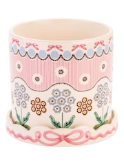 Cath Kidston Pink Spitalfields Silk Plant Pot With Tray - Image 5 of 7