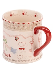 Cath Kidston Red Love Notes Mollie Mug - Image 4 of 4