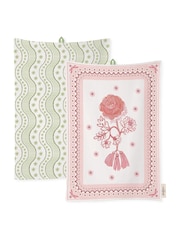 Cath Kidston Set of 2 Multi Spitalfields Silk Tea Towels - Image 1 of 1