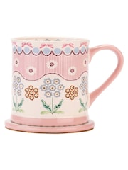 Cath Kidston Pink Spitalfields Silk Mug & Coaster Set - Image 4 of 6