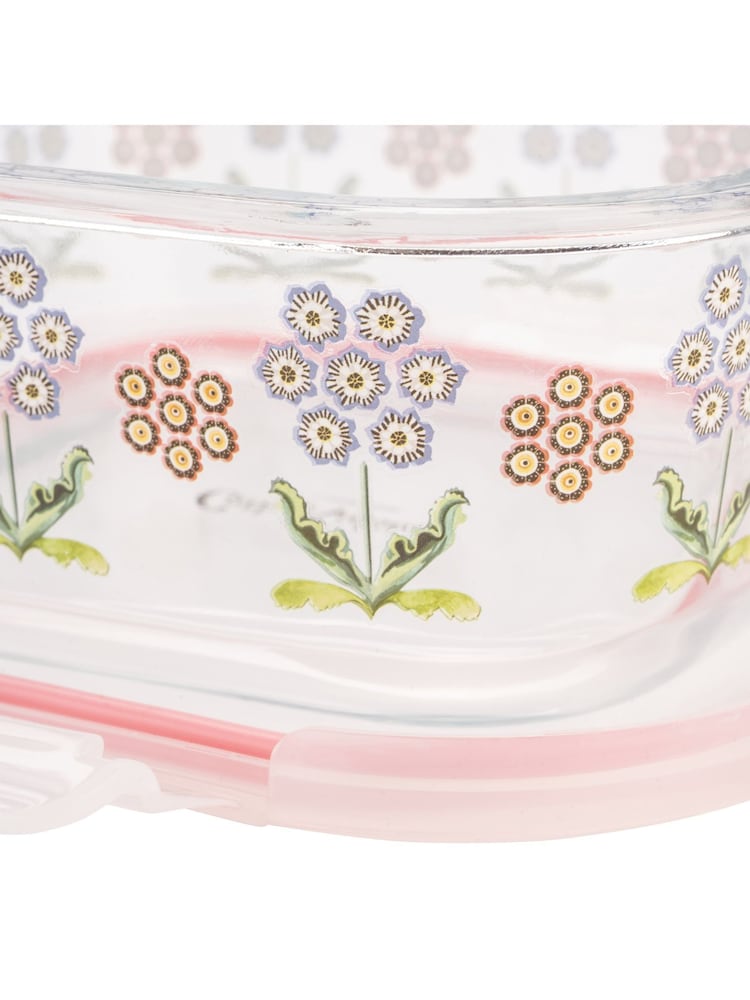 Cath Kidston Pink Spitalfields Silk Glass Food Container 1.2L - Image 4 of 4 Cath Kidston Pink Spitalfields Silk Glass Food Container 1.2L - Image 4 of 4