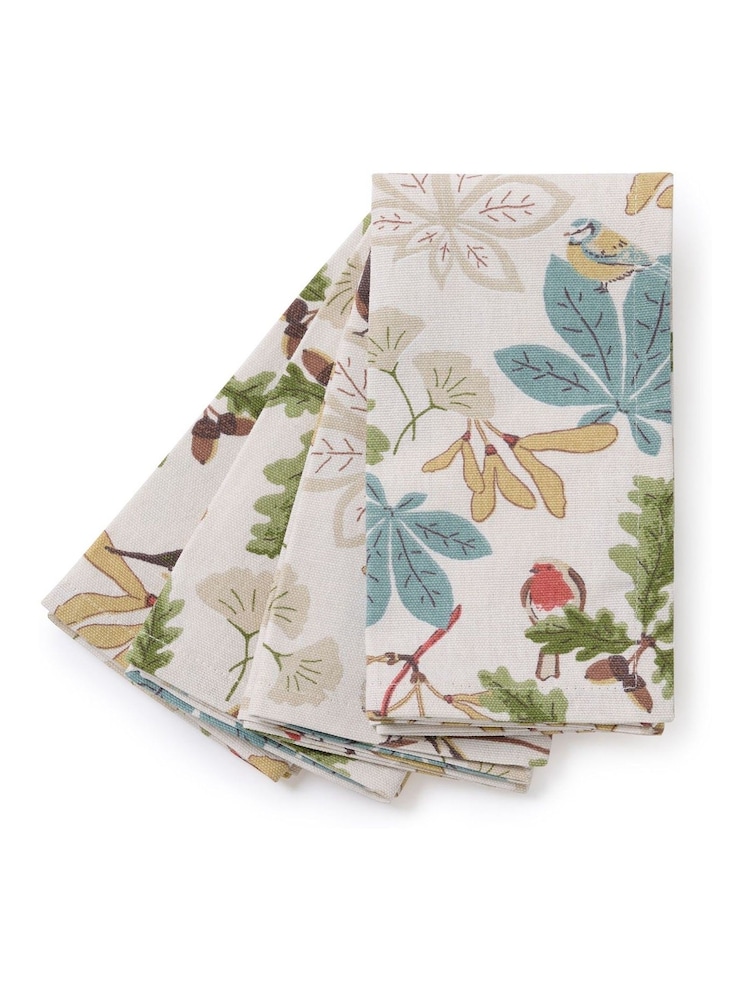 Sophie Allport Set of 4 Cream Orchard Birds Napkins - Image 3 of 3 Sophie Allport Set of 4 Cream Orchard Birds Napkins - Image 3 of 3
