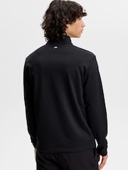 J.Lindeberg Black Clide Quarter Zip Mid Layer Sweat Top - Image 2 of 5