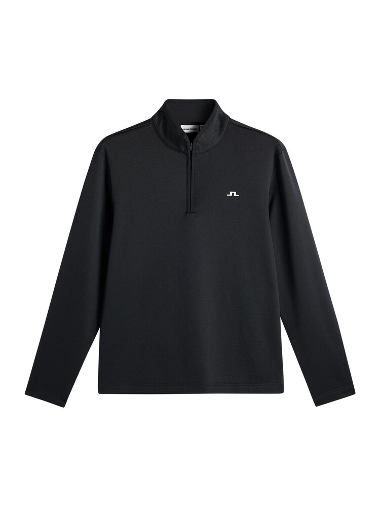 J.Lindeberg Black Clide Quarter Zip Mid Layer Sweat Top - Image 5 of 5 J.Lindeberg Black Clide Quarter Zip Mid Layer Sweat Top - Image 5 of 5