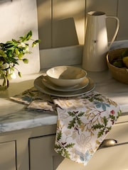 Sophie Allport Cream Orchard Birds Tea Towel - Image 1 of 3