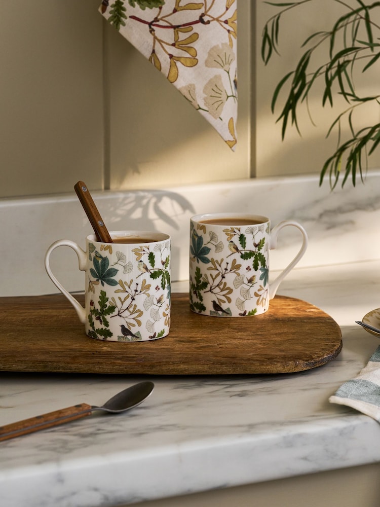 Sophie Allport White Large Orchard Birds Mug - Image 1 of 3 Sophie Allport White Large Orchard Birds Mug - Image 1 of 3