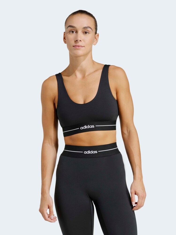 adidas Black Hyperglam Low Support Bra - Image 1 of 7