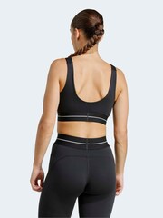 adidas Black Hyperglam Low Support Bra - Image 2 of 7