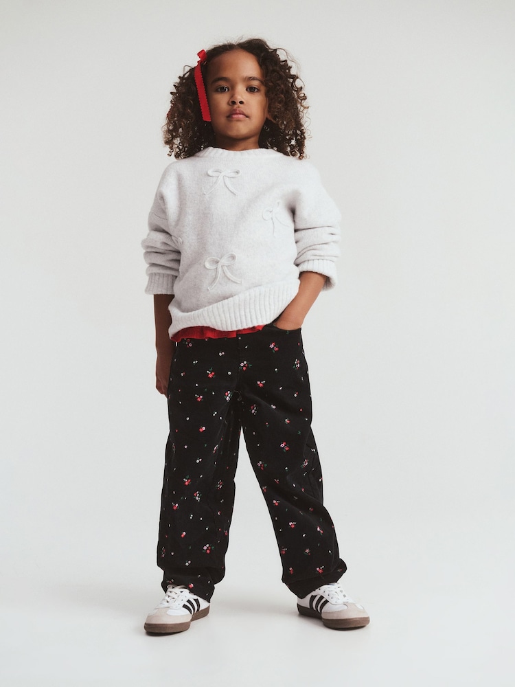 Cotton On Black Charlie Barrel Leg Trousers - Image 1 of 4 Cotton On Black Charlie Barrel Leg Trousers - Image 1 of 4