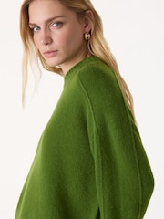 Whistles Green Wool Mix Seam Detail Knit - Image 4 of 5