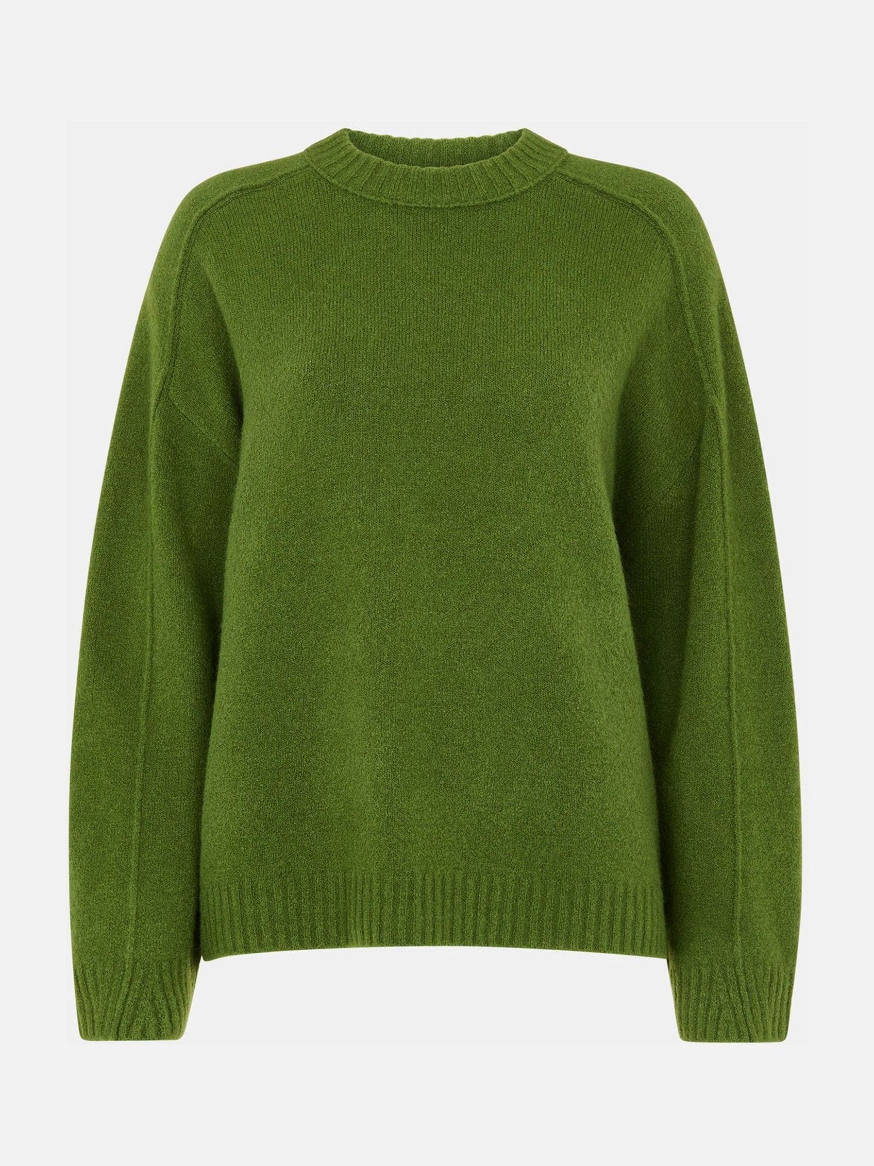 Buy Whistles Green Wool Mix Seam Detail Knit from Next USA