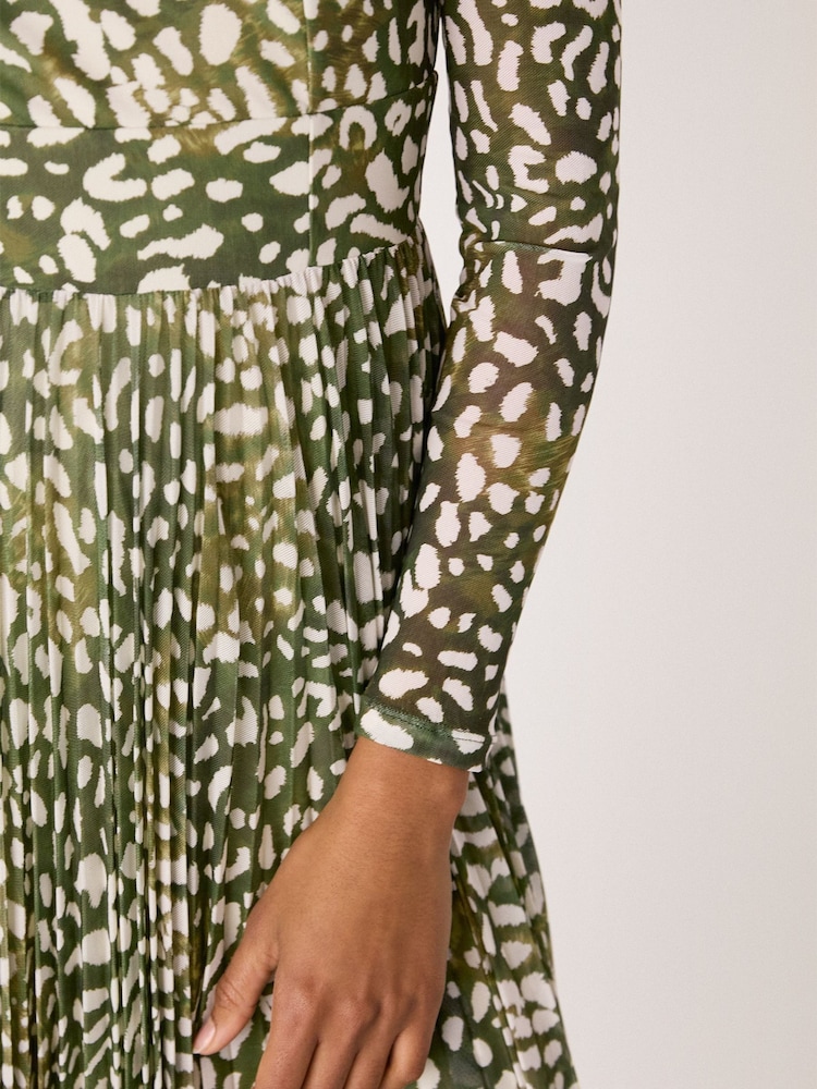 whistles green lace dress Whistles green Lilian Pleated Lace Dress., Great for