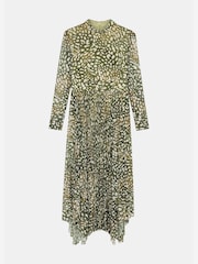 فستان شبكي بتصميم طبقات مزين بنقشة جلد الحيوان من Whistles - Image 5 of 5