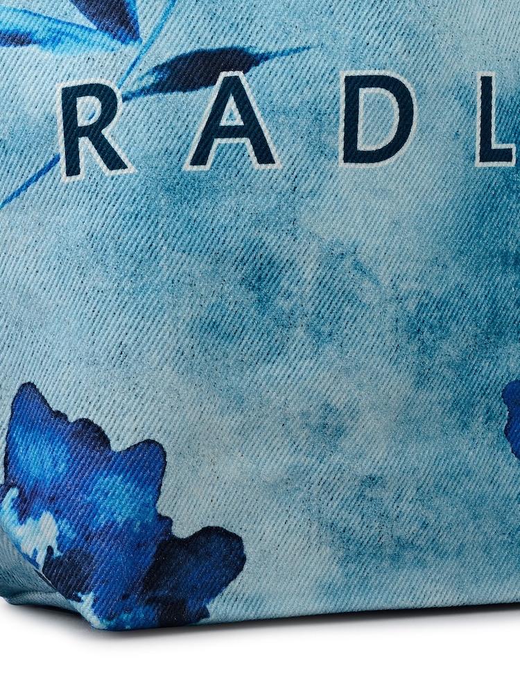 Radley Blue Painterly Floral Tote Bag - Image 4 of 4