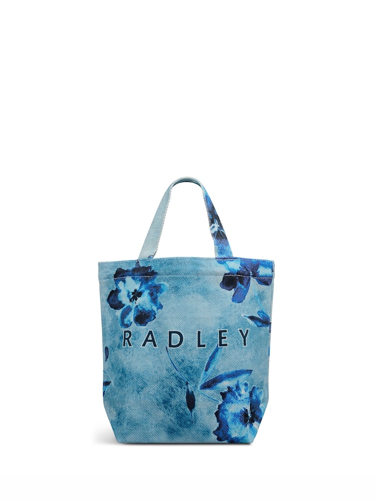 Radley Blue Painterly Floral Grab Bag - Image 1 of 4