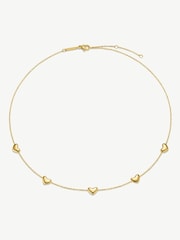 D.Louise Gold Tone Bubble Heart Multi Necklace - Image 1 of 2