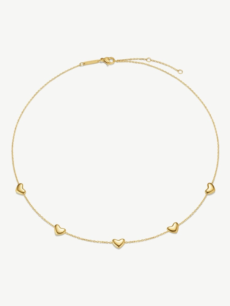 D.Louise Gold Tone Bubble Heart Multi Necklace - Image 1 of 2