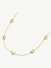 D.Louise Gold Tone Bubble Heart Multi Necklace - Image 4 of 4