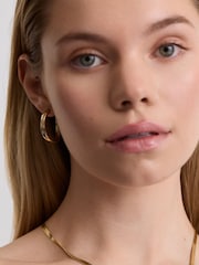 D.Louise Gold Tone Molten Medium Hoops - Image 1 of 3