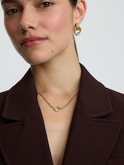 D.Louise Gold Tone Knot Chain Necklace - Image 2 of 4