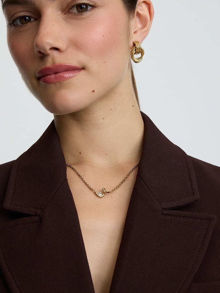 D.Louise Gold Tone Knot Chain Necklace - Image 2 of 4