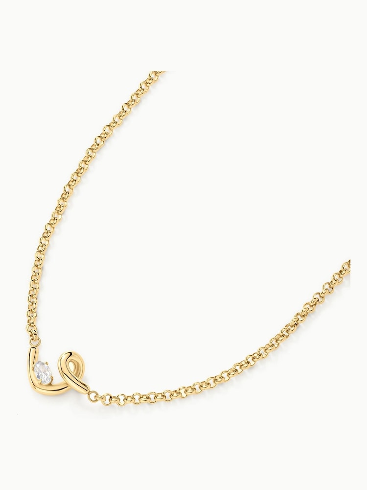 D.Louise Gold Tone Knot Chain Necklace - Image 4 of 4
