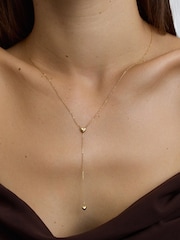 D.Louise Gold Tone Mini Heart Lariat Necklace - Image 2 of 4