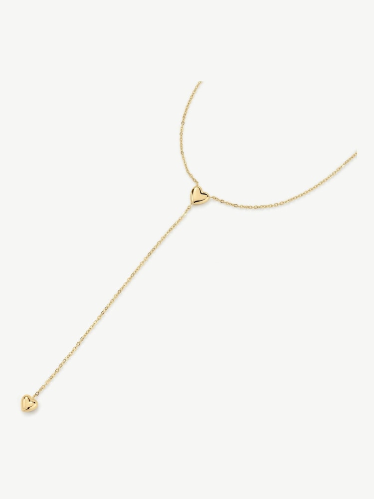 D.Louise Gold Tone Mini Heart Lariat Necklace - Image 4 of 4
