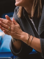 D.Louise Gold Tone Dome Bangle - Image 2 of 2