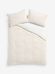 Natural Faux Fur Texture Bedding Duvet Cover and Pillowcase Set - Image 6 of 6